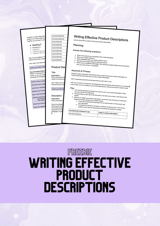 How to Write Effective Product Descriptions