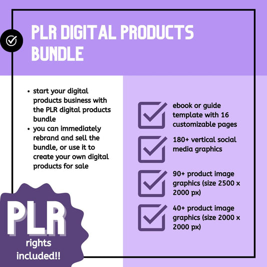 PLR digital products bundle | editable Canva templates | private label rights digital products | edit & resell for full profits